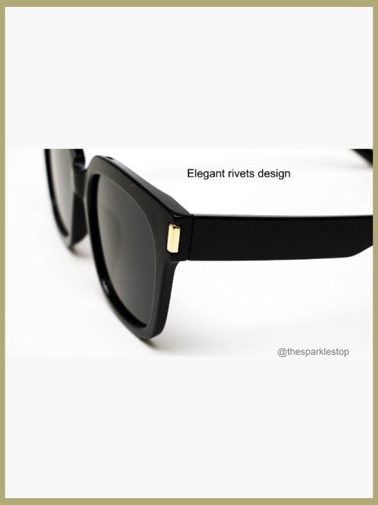 Polarized Sunglasses with Square Frame, UV400 Protection